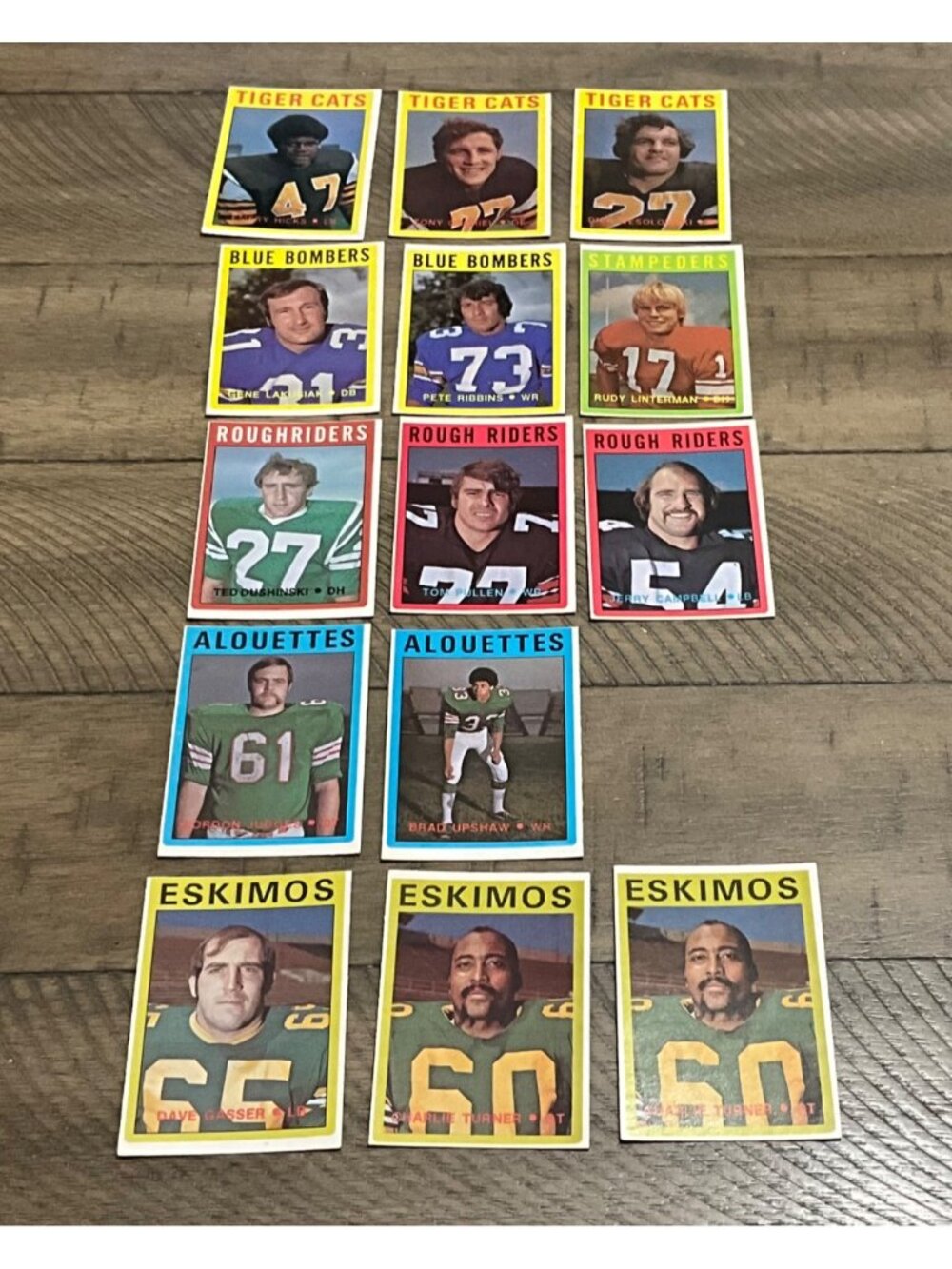 1972 OPC CFL Football Cards Lot Of 14